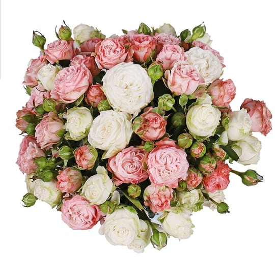 Кущові трояди в коробці – доставка квітів у Київ