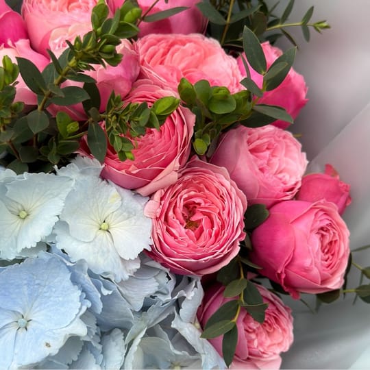 Букет з гортензією Ніжна хмара – доставка квітів у Київ