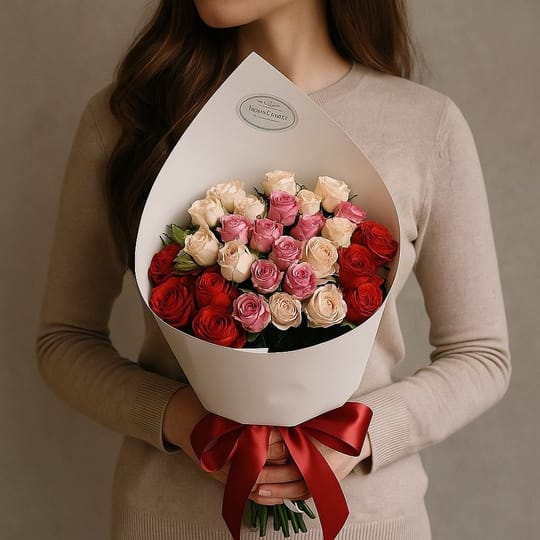 Букет 11 кущових троянд – доставка квітів у Київ